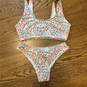 ROMWE Floral Bikini Set